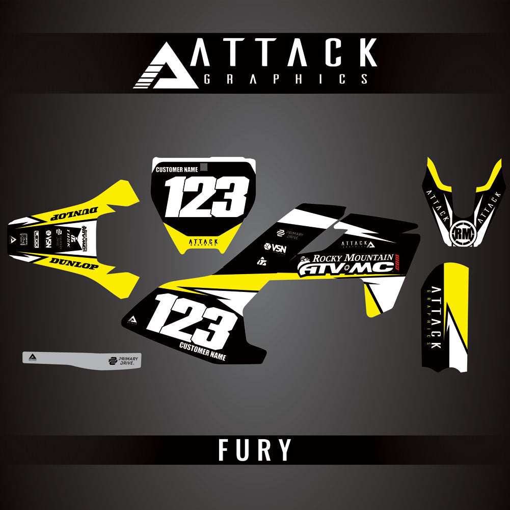 Attack Graphics Custom Fury Complete Bike Graphics Kit#206972-P1