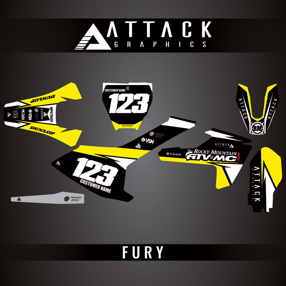 Attack Graphics Custom Fury Complete Bike Graphics Kit#206972-P1