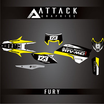 Attack Graphics Custom Fury Complete Bike Graphics Kit#206972-P1