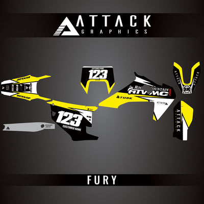 Attack Graphics Custom Fury Complete Bike Graphics Kit#206972-P1