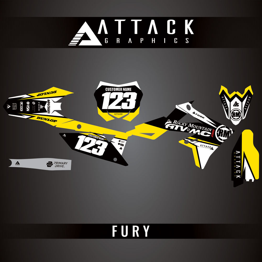 Attack Graphics Custom Fury Complete Bike Graphics Kit#206972-P1