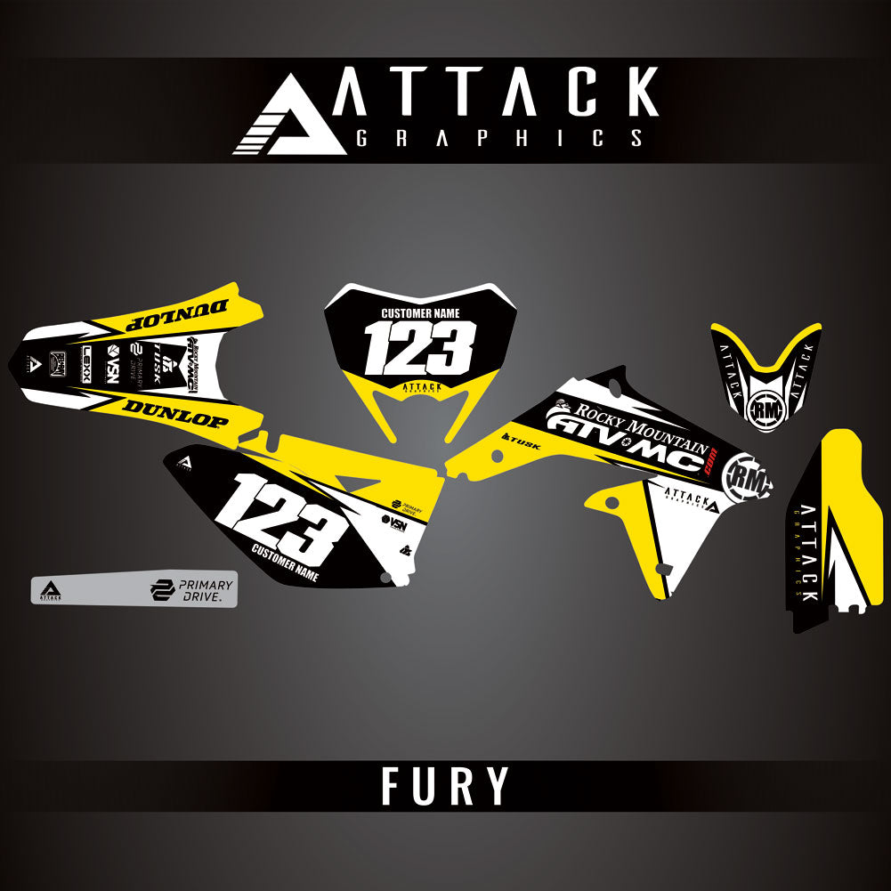 Attack Graphics Custom Fury Complete Bike Graphics Kit#206972-P1