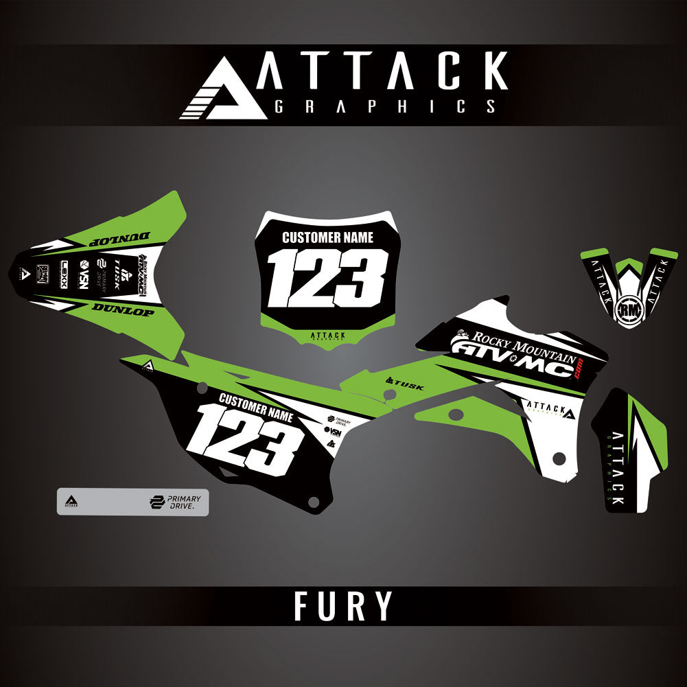 Attack Graphics Custom Fury Complete Bike Graphics Kit#206972-P1