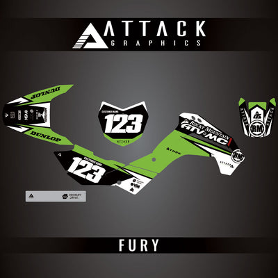 Attack Graphics Custom Fury Complete Bike Graphics Kit#206972-P1