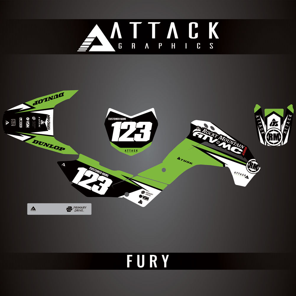 Attack Graphics Custom Fury Complete Bike Graphics Kit#206972-P1