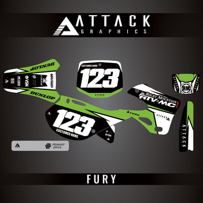 Attack Graphics Custom Fury Complete Bike Graphics Kit#206972-P1