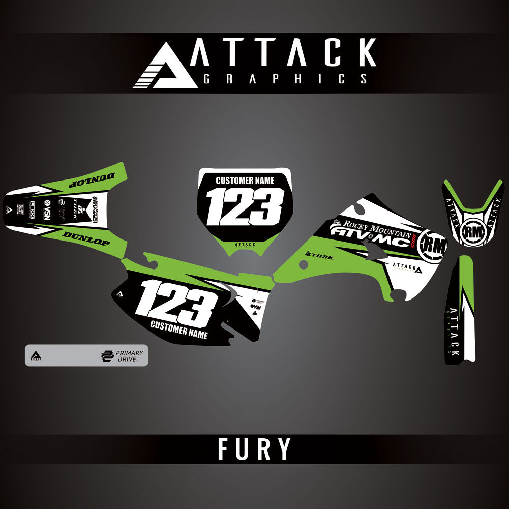 Attack Graphics Custom Fury Complete Bike Graphics Kit#206972-P1