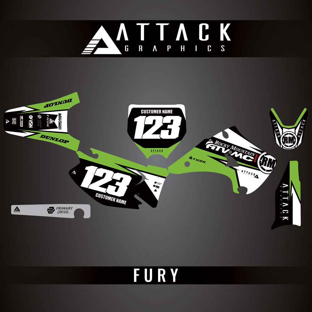 Attack Graphics Custom Fury Complete Bike Graphics Kit#206972-P1