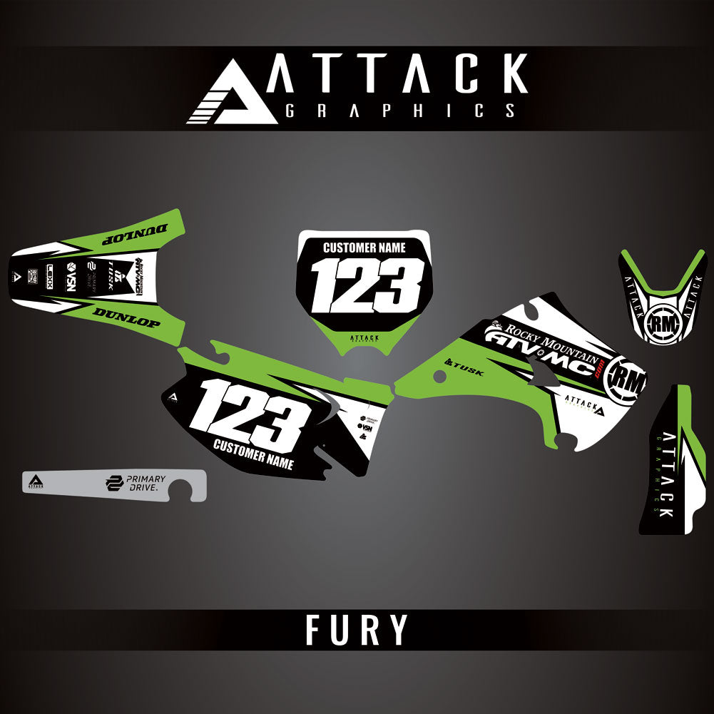 Attack Graphics Custom Fury Complete Bike Graphics Kit#206972-P1