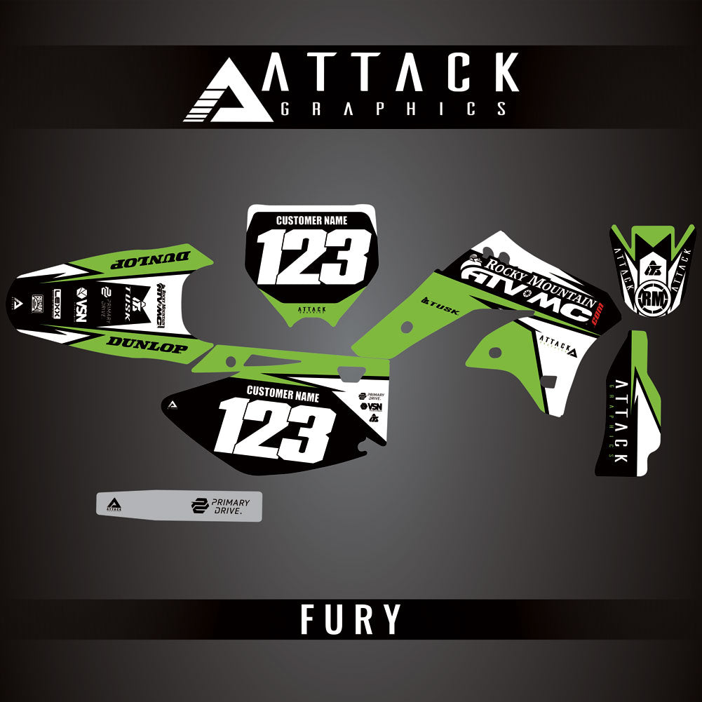 Attack Graphics Custom Fury Complete Bike Graphics Kit#206972-P1