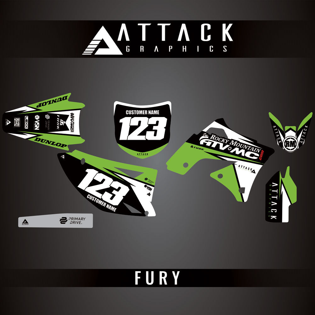 Attack Graphics Custom Fury Complete Bike Graphics Kit#206972-P1