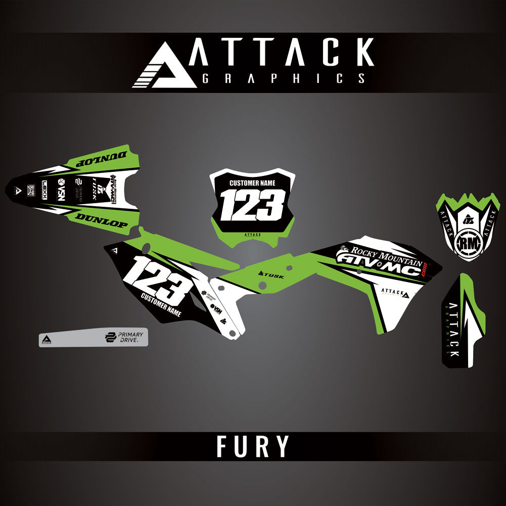 Attack Graphics Custom Fury Complete Bike Graphics Kit#206972-P1