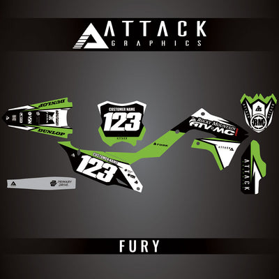 Attack Graphics Custom Fury Complete Bike Graphics Kit#206972-P1