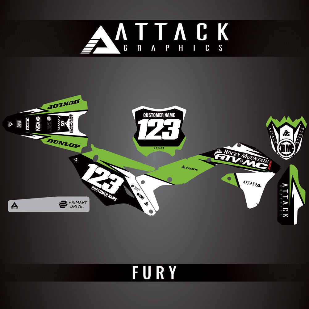 Attack Graphics Custom Fury Complete Bike Graphics Kit#206972-P1