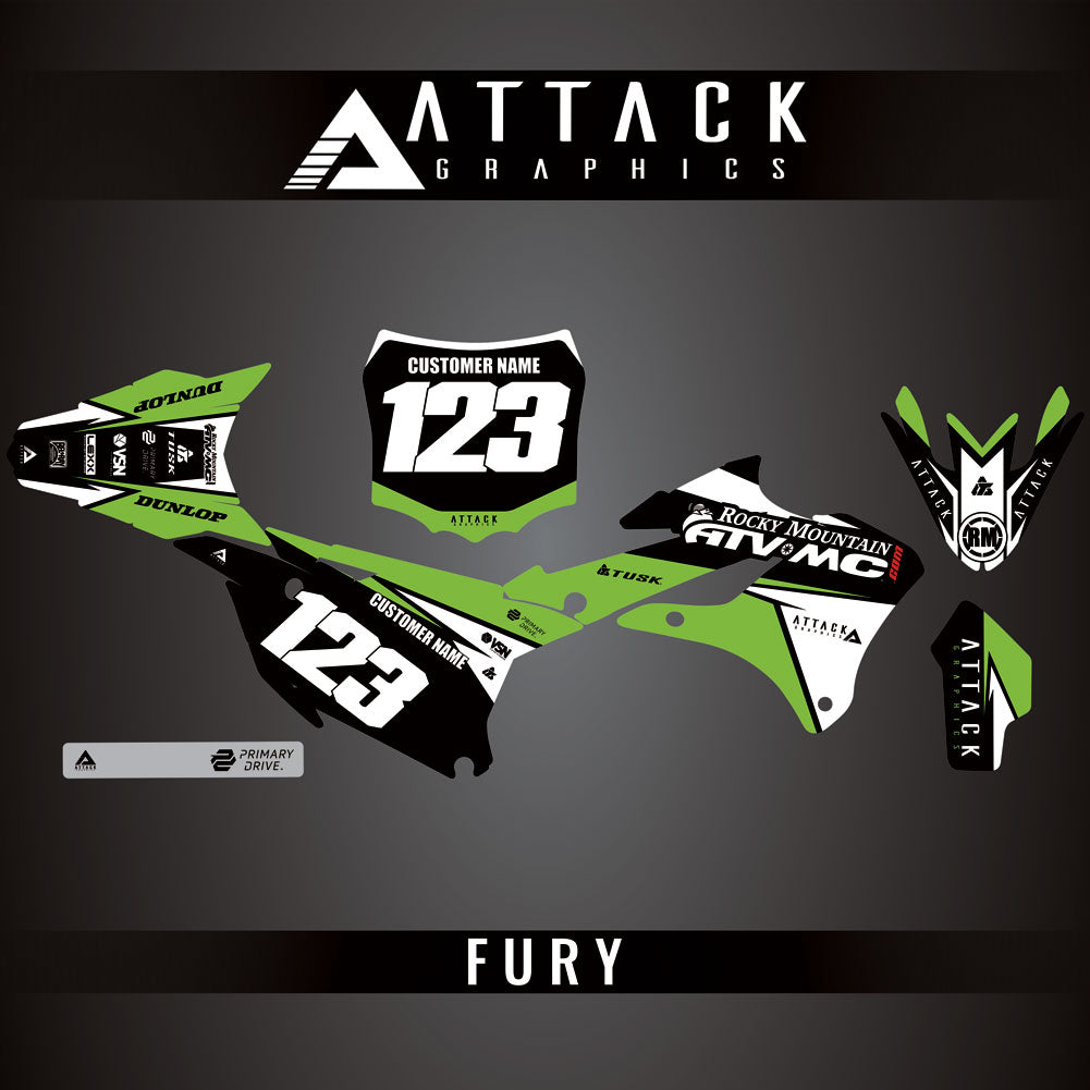 Attack Graphics Custom Fury Complete Bike Graphics Kit#206972-P1