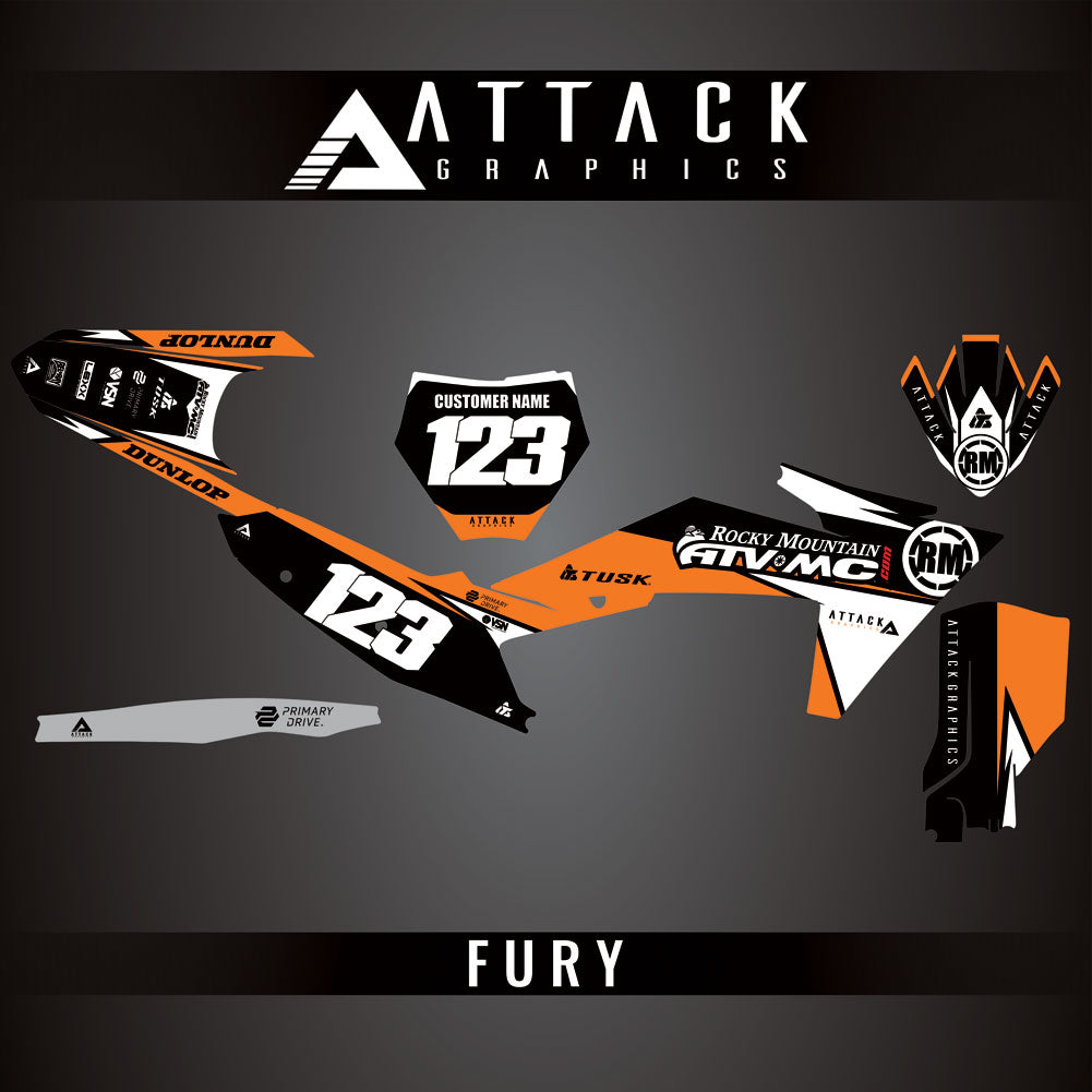 Attack Graphics Custom Fury Complete Bike Graphics Kit#206972-P1