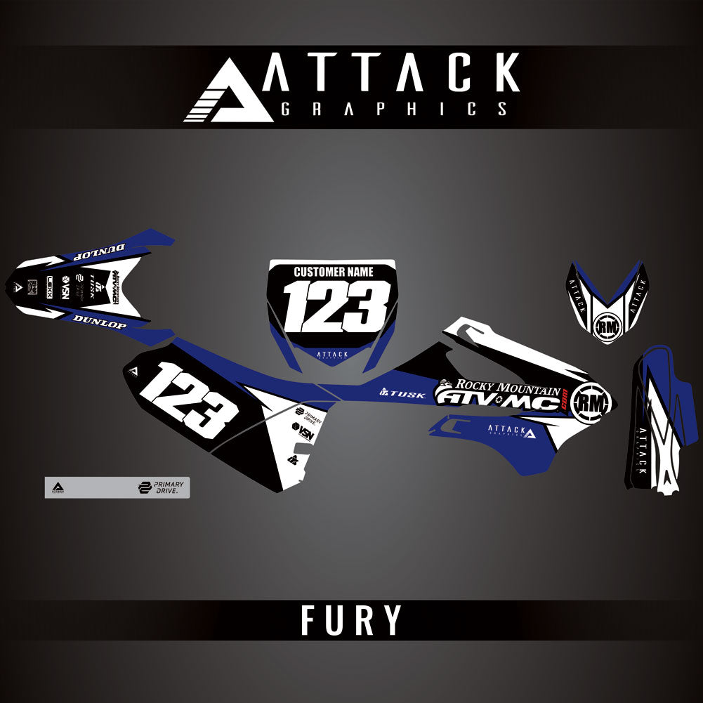 Attack Graphics Custom Fury Complete Bike Graphics Kit#206972-P1