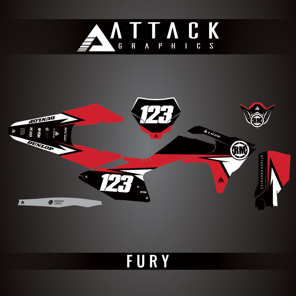 Attack Graphics Custom Fury Complete Bike Graphics Kit#206972-P1