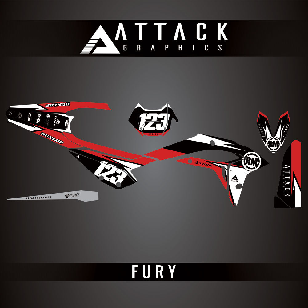 Attack Graphics Custom Fury Complete Bike Graphics Kit#206972-P1