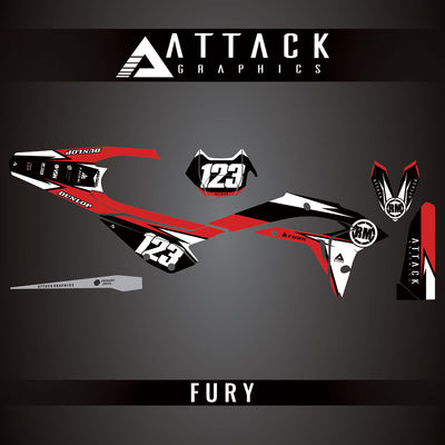 Attack Graphics Custom Fury Complete Bike Graphics Kit#206972-P1