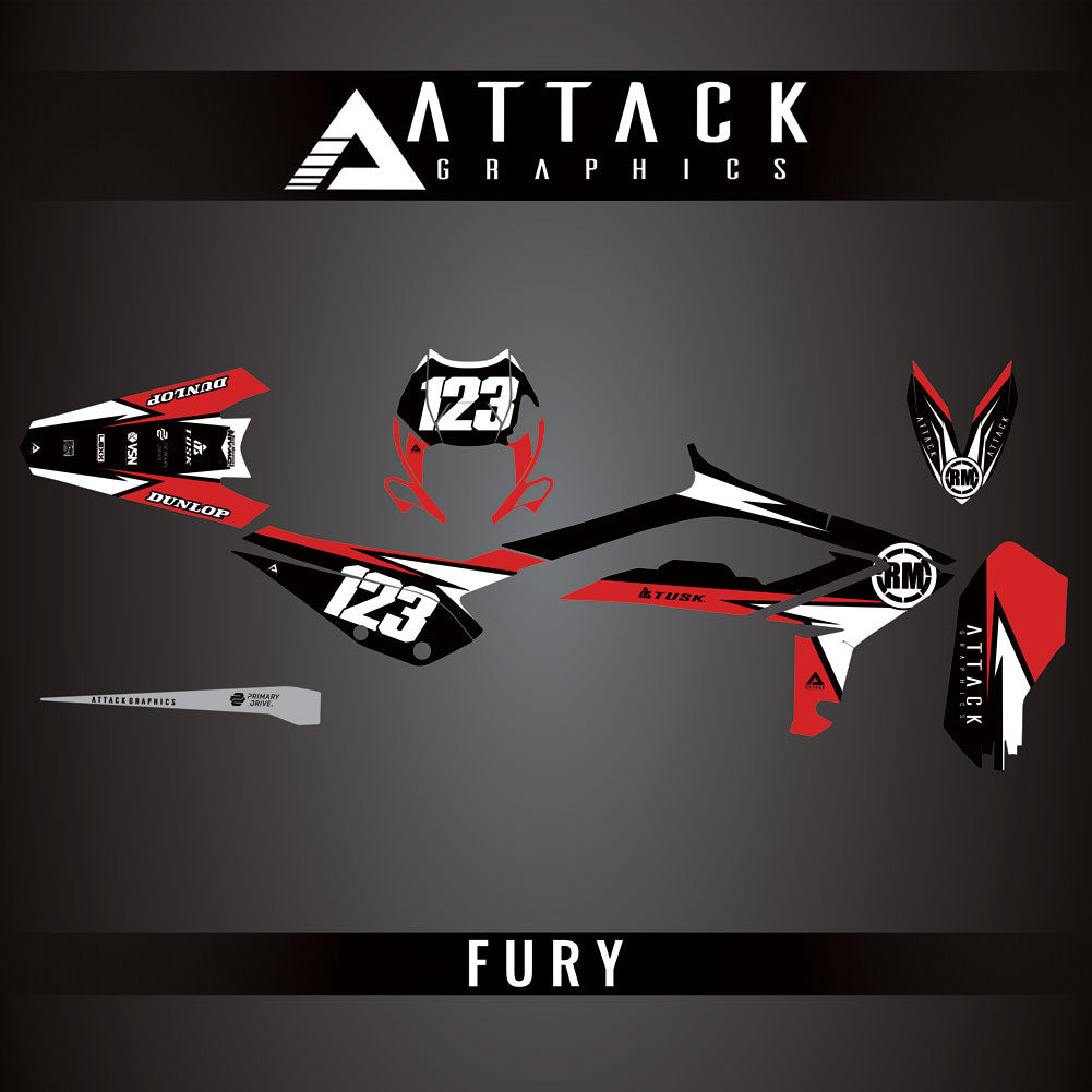 Attack Graphics Custom Fury Complete Bike Graphics Kit#206972-P1