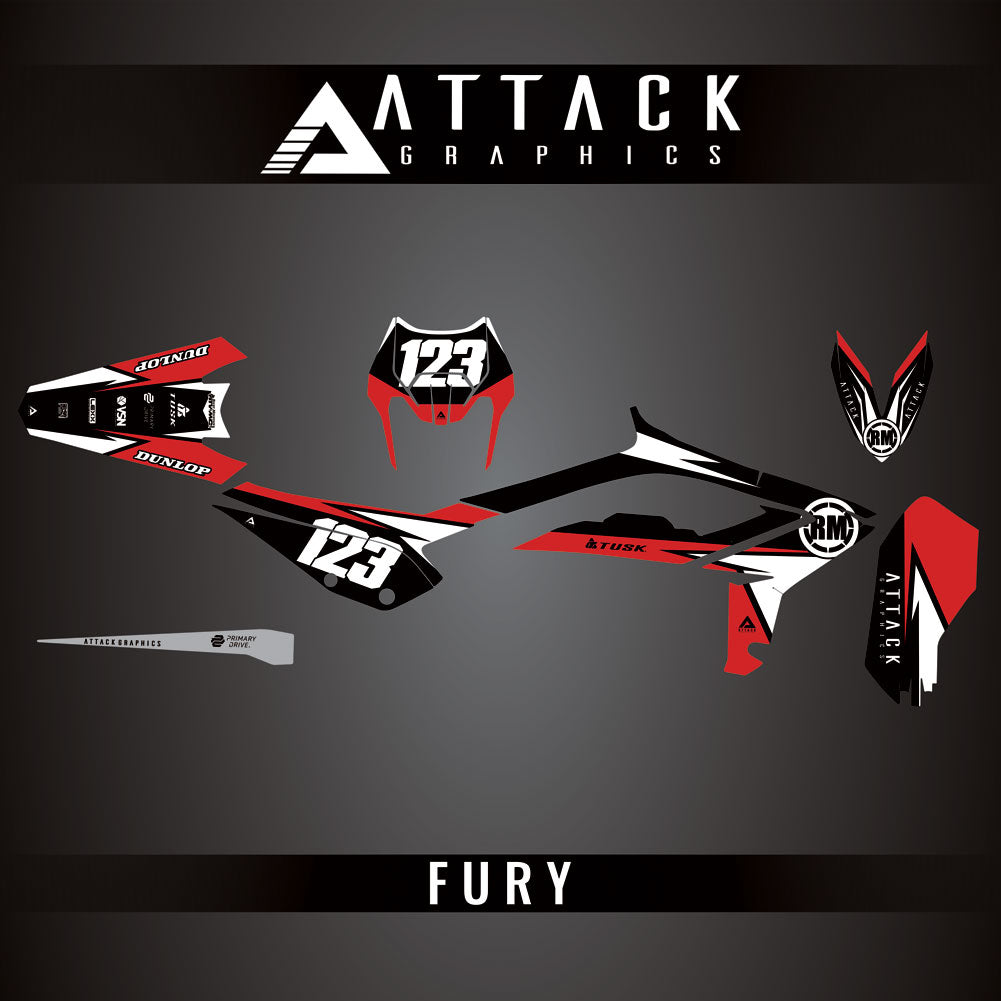 Attack Graphics Custom Fury Complete Bike Graphics Kit#206972-P1