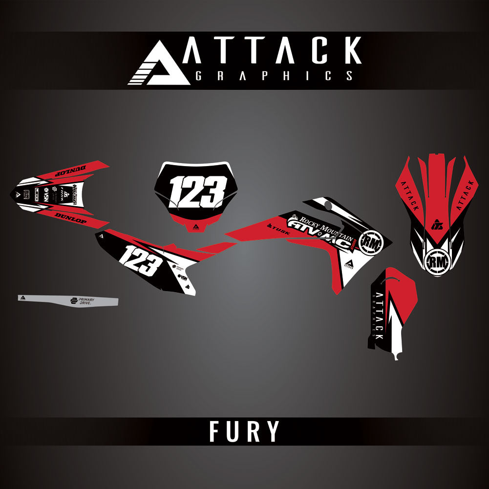 Attack Graphics Custom Fury Complete Bike Graphics Kit#206972-P1