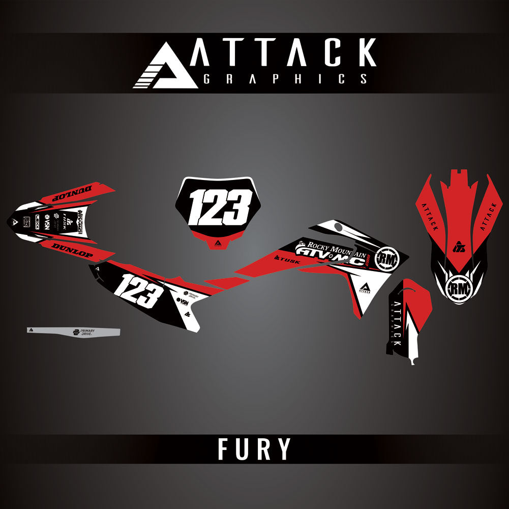 Attack Graphics Custom Fury Complete Bike Graphics Kit#206972-P1