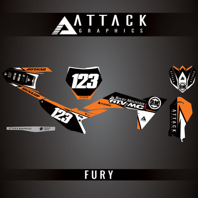 Attack Graphics Custom Fury Complete Bike Graphics Kit#206972-P1