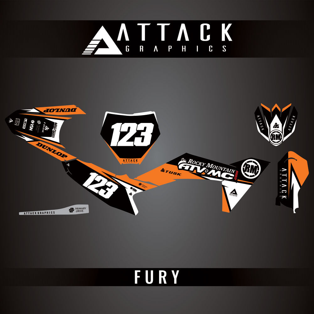 Attack Graphics Custom Fury Complete Bike Graphics Kit#206972-P1