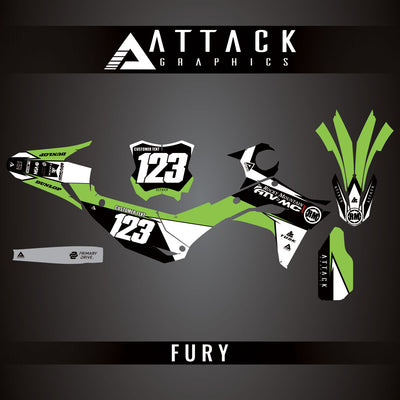 Attack Graphics Custom Fury Complete Bike Graphics Kit#206972-P1