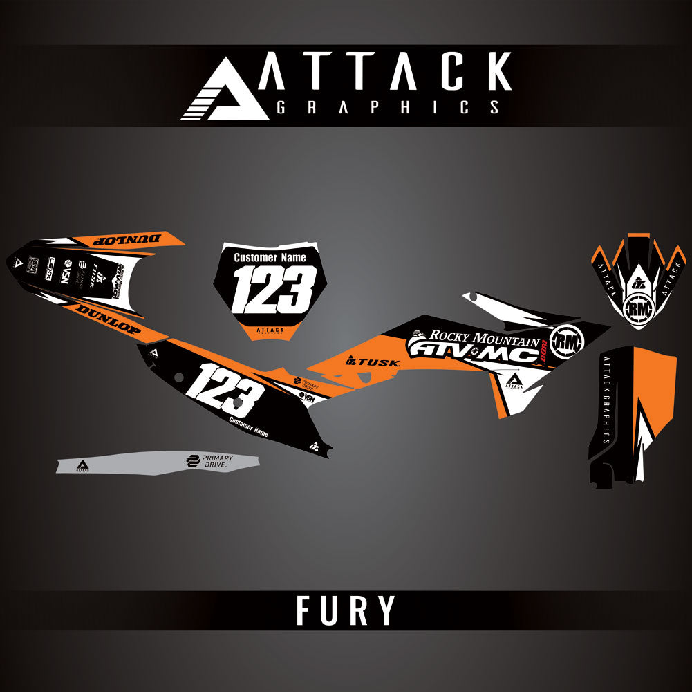 Attack Graphics Custom Fury Complete Bike Graphics Kit#206972-P1