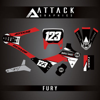 Attack Graphics Custom Fury Complete Bike Graphics Kit#206972-P1