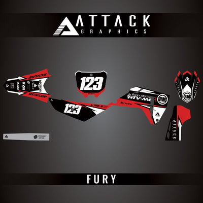 Attack Graphics Custom Fury Complete Bike Graphics Kit#206972-P1