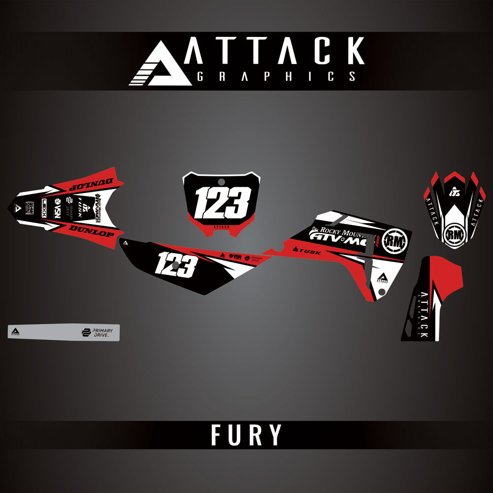 Attack Graphics Custom Fury Complete Bike Graphics Kit#206972-P1