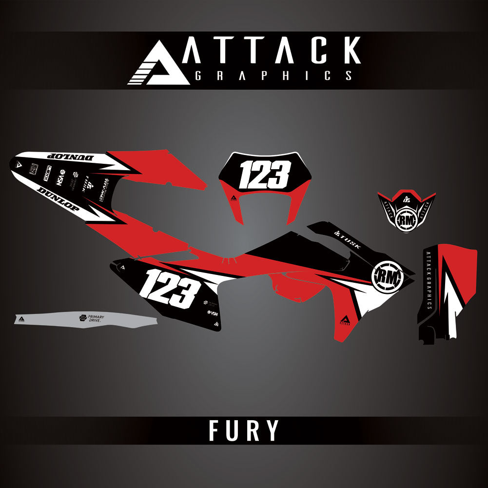 Attack Graphics Custom Fury Complete Bike Graphics Kit#206972-P1