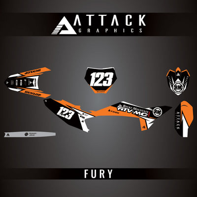 Attack Graphics Custom Fury Complete Bike Graphics Kit#206972-P1