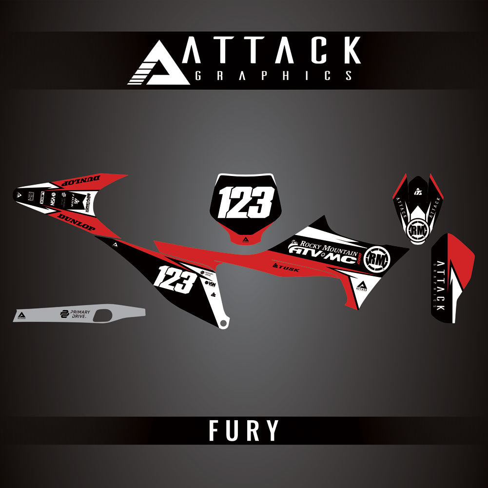 Attack Graphics Custom Fury Complete Bike Graphics Kit#206972-P1