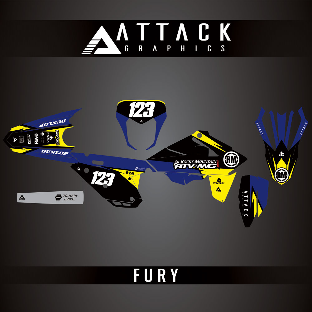 Attack Graphics Custom Fury Complete Bike Graphics Kit#206972-P1