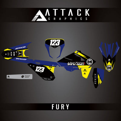 Attack Graphics Custom Fury Complete Bike Graphics Kit#206972-P1