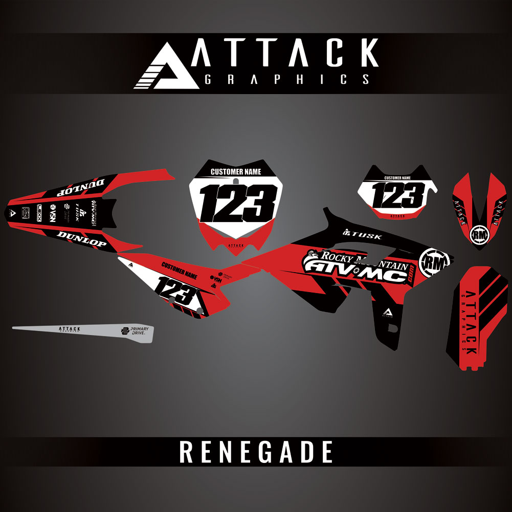 Attack Graphics Custom Renegade Complete Bike Graphics Kit#206979-P