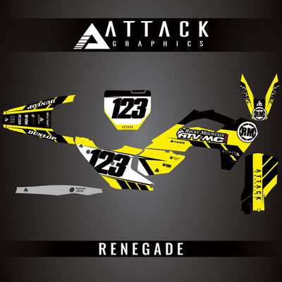 Attack Graphics Custom Renegade Complete Bike Graphics Kit#206979-P