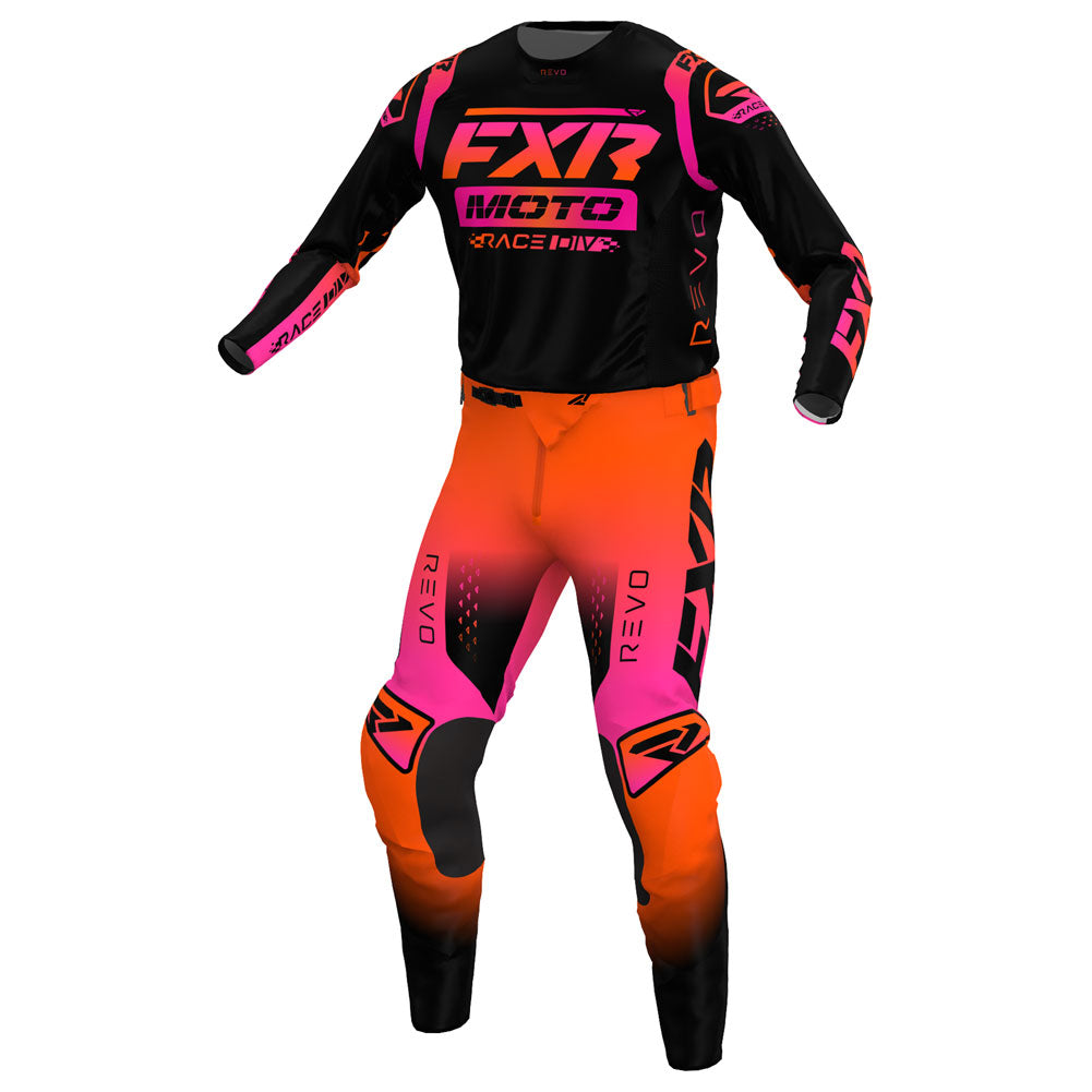 FXR Racing Revo Comp Jersey 2023 Medium Fla-Mango Black#mpn_223321-9610-10