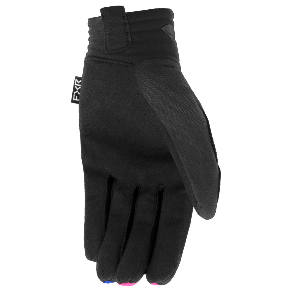 FXR Racing Prime Gloves Medium Black/Blue/Pink#mpn_233403-1095-10