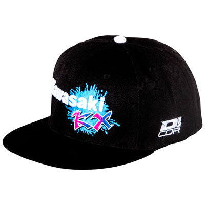 D'Cor Visuals Kawasaki Retro Snapback Hat Black#70-147-1