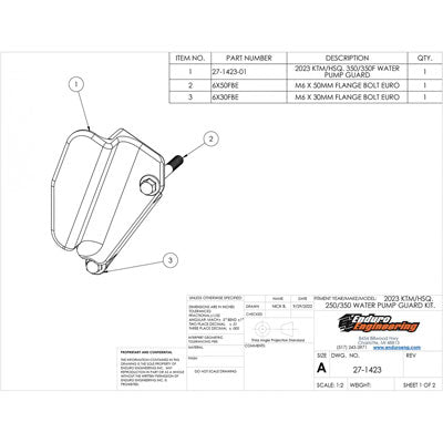 Enduro Engineering Water Pump Cover Guard#27-1423