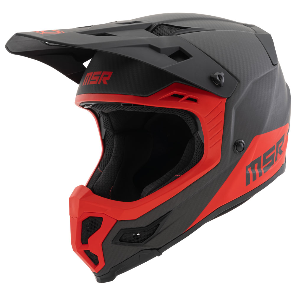 msr motorcycle gear MSR Carbon Hex Helmet w/MIPS X-Small Matte Black/Red