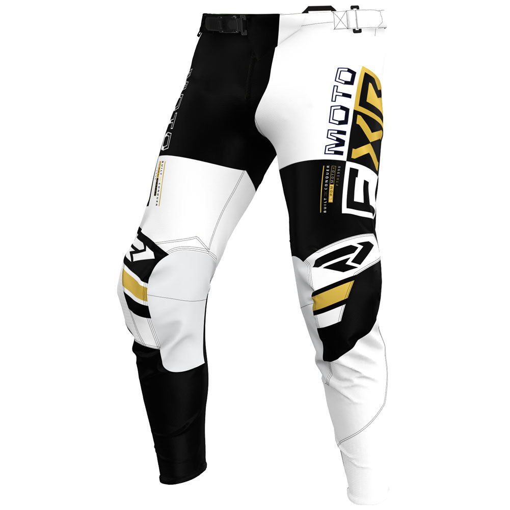 FXR Racing Podium Pro Battalion Pant 32" White/Black#2138880001