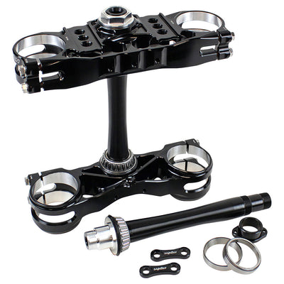 Luxon Gen3 Pro Triple Clamp Set with Rubber Isolated Handlebar Mounts#214265-P