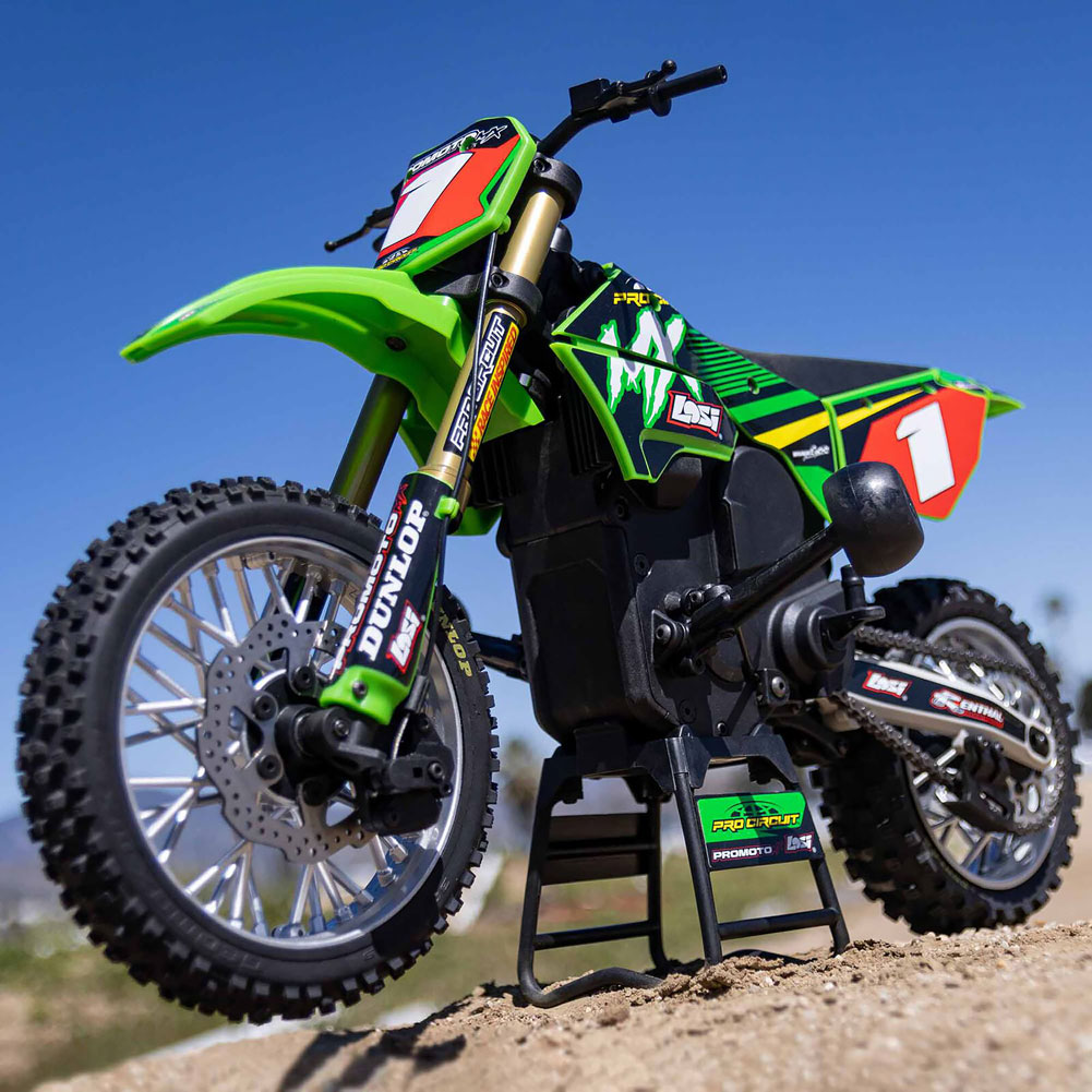 Losi Promoto-MX Motorcycle 1:4 Scale Green#LOS060002